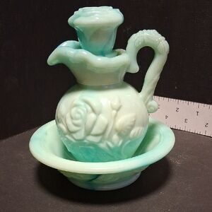 Vintage Avon Jadeite Pitcher and Bowl 1970’s